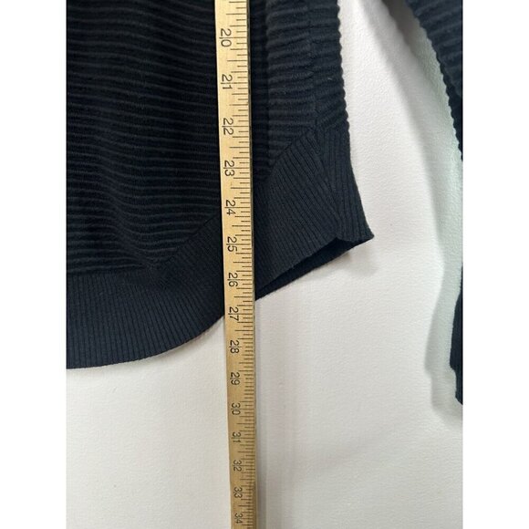Offline By Aerie Textured Black Quarter Zip Long Sleeve Sweater Size XXS - Picture 5 of 9